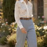 Camisa Branca de Renda Mochy - TU