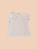 T-Shirt Branca com Flor em Tule - Image 3