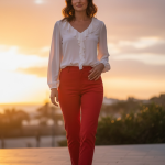 Camisa Branca com Folhos Ferrache