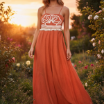 Vestido Dina na Cor de Tijolo