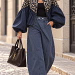 Jeans Cruzado na Cor Azul