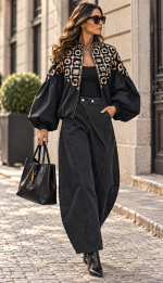 Jeans Cruzado na Cor Preto